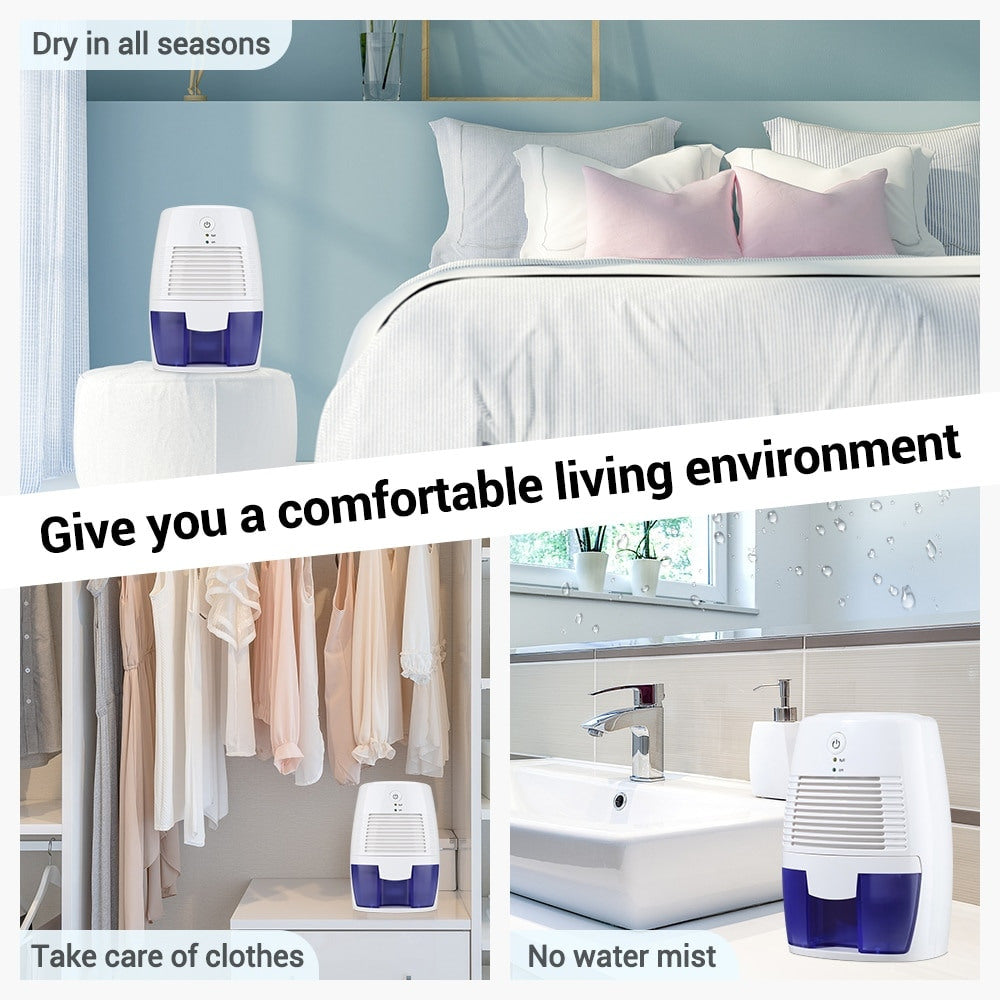Dehumidifier Moisture Absorber Quiet Air Dryer with 500ml Water Tank For Home Basement Bathroom Wardrobe - How To Stop Black Mould