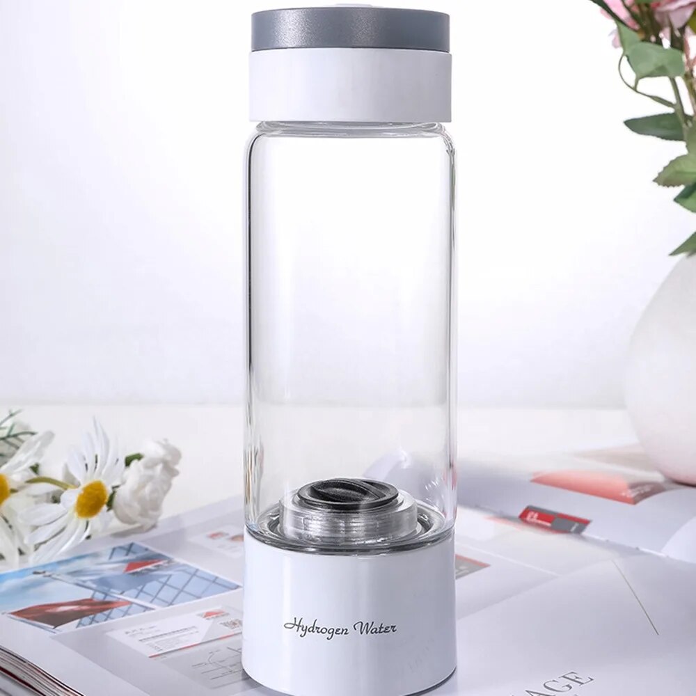 High 3000ppb Hydrogen Water Generator 380ml Bottle DuPont N117 Ioniser Kit With Inhalation Tube & Self-Cleaning Function
