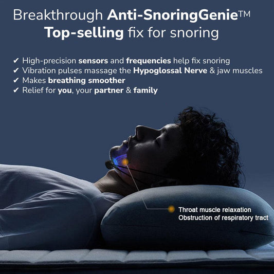 How To Fix Snoring Fast. Anti-SnoringGenie™ Smart Sleep Apnea Aid - Stop Snoring Solution