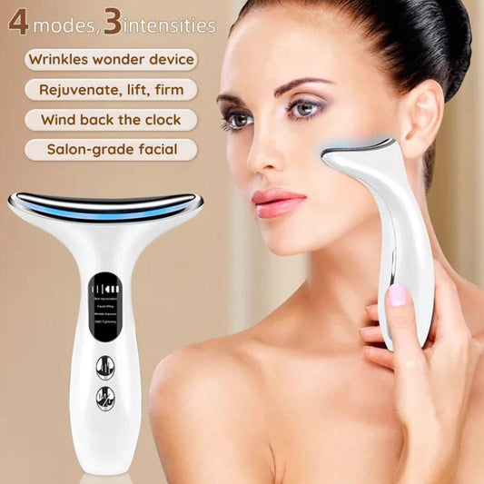 EMS Microcurrent Face Neck Beauty Device LED Photon Firming Rejuvenation Tightening Wrinkle Removal