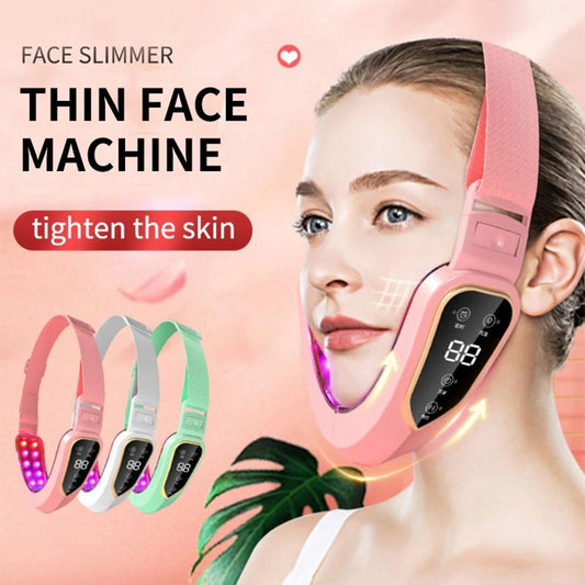 Anti-Ageing LED Photon Beauty Face Slimming Vibration Therapy for Double-Chins and Wrinkles