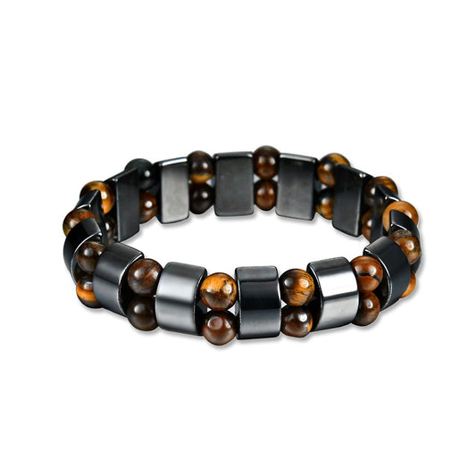 Healing Stones Bracelet for Women and Men / Tiger's Eye / Hematite / Frosted Agate